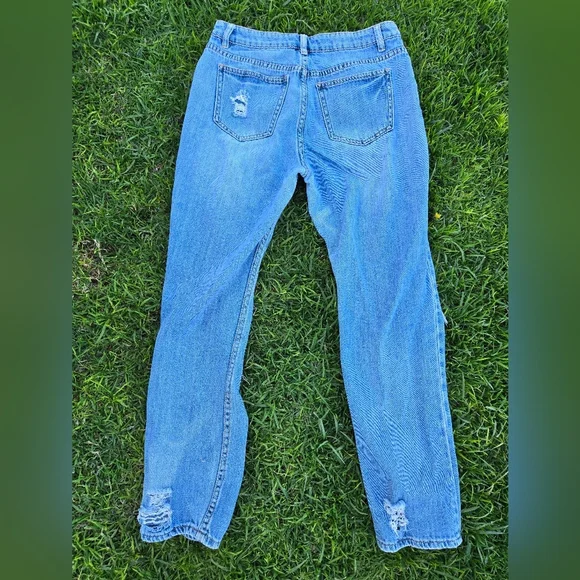 Forever 21 Ripped Blue Jeans Size 27 - Picture 3 of 4